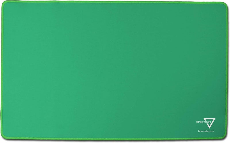 BCW Spectrum Playmat – Green (24" x 14") | Stitched Edges for Durability | Ideal for TCG, Tabletop Gaming & Magic: The Gathering - Image 1